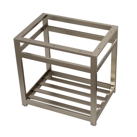 Fauceture VSP3122A8 Commercial 31" X 22" Steel Console Sink Base, Brushed Nickel VSP3122A8